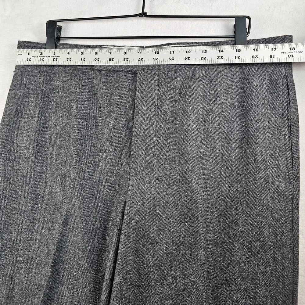Brooks Brothers Black Fleece Trousers Men BB3 36x27 Flannel Wool USA Herringbone